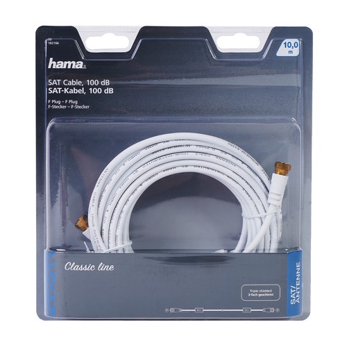 Hama 10m sat kabel 100db - hama, hd