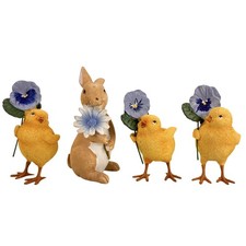 Osterhase mit 3 süßen Küken