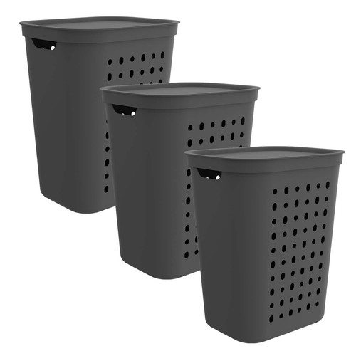 Rotho 3er set wäschesammler - set,