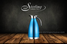 Thermoskanne Edelstahl, blau