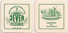 Jever Friesisches Brauhaus - alter Bierdeckel "Towarischtsch - Bark - 1933"