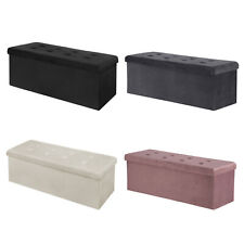 WOLTU Sitzhocker Stauraum Samt Sitzbank faltbar Truhen Aufbewahrungsbox Hocker