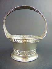 Silberkorb in 800er Silber mit Glaseinsatz 