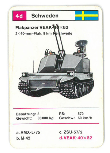 Einzelkarte panzer quartett - panzer,
