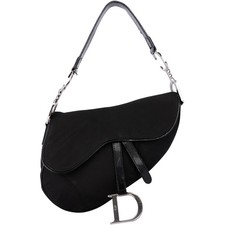 Christian Dior Black Saddle Shoulder Bag