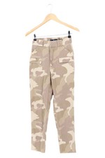 HOLLISTER Damen Cargohose XS W25/34 Beige Camouflage Casual Hose