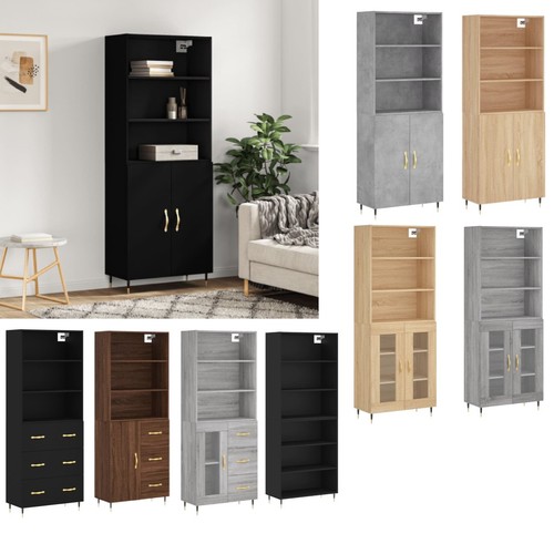Highboard schrank betongrau - schrank,