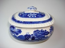 Copeland  Blue Tower  Zuckerdose mit Deckel - bitte lesen