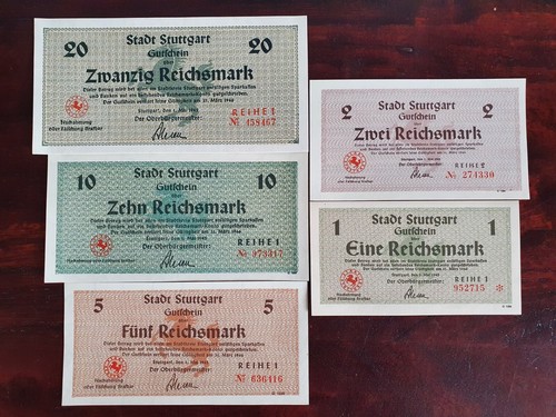 Notgeld stuttgart 5 10 - stuttgart, 2,