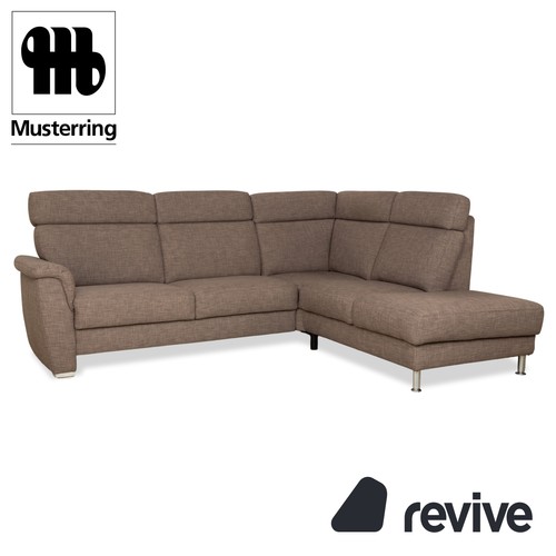 Musterring stoff ecksofa - stoff, braun