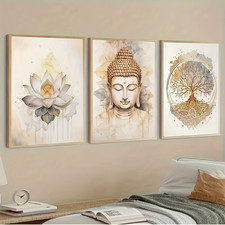 Set leinwanddruck buddha - leinwanddruck,