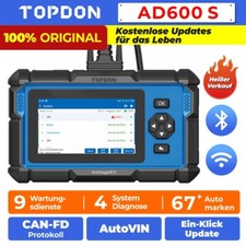 TOPDON AD600S 2.0 Profi KFZ OBD2 Diagnosegerät Scanner 9Services Deutsch 4System
