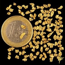 3 Gramm echte Gold-Nuggets aus