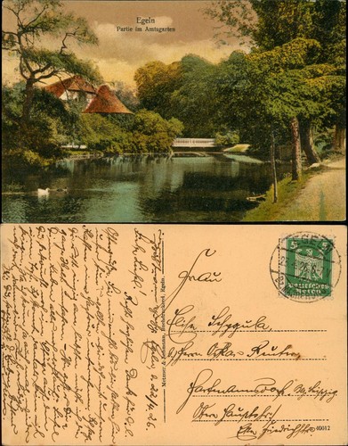 Ansichtskarte egeln partie - egeln, im