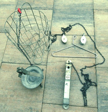 RAG Kauen Set = Kauenhaken & Korb + 2 x Umlenkrolle - Kettenkasten  Kleiderbügel