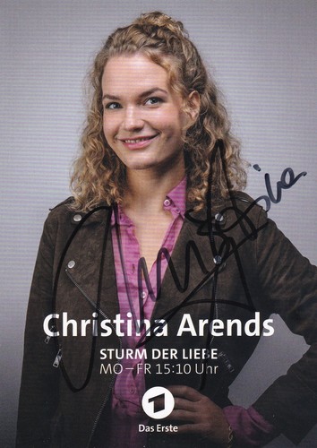 Autogramm christina arends - -,