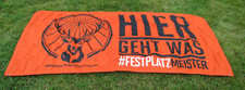 Jägermeister Banner - HIER GEHT WAS FESTPLATZMEISTER -  ca. 170 x 80 cm NEU