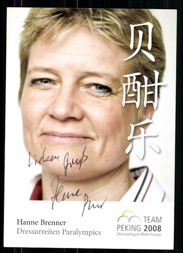 Hanne brenner autogrammkarte - brenner,