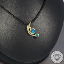 Wert 640 € Brillant Opal Anhänger 585 14 Karat Gelb Gold xxyy