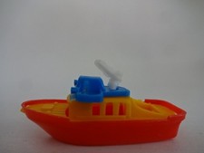 Modellschiffe & Boote / Rotes Polizeiboot mit gelben Deck - 50 mm lang