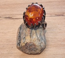 Bernstein Ring 835 Silber -