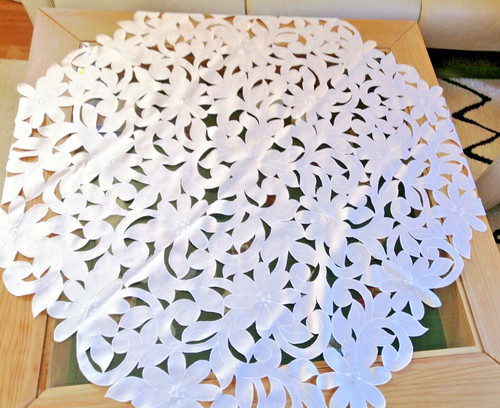Tischdecke weiß spitze - tischdecke,
