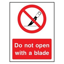 Nicht öffnen mit Klinge
