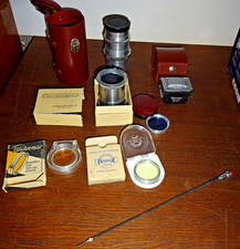 URALT FOTOAPPARAT  OBJEKTIV FEINMESS DRESDEN BONOTAR & FOTO ZUBEHÖR