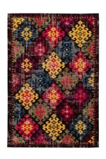 Kurzflor Teppich Bunt Retro Wolle 160x230 cm