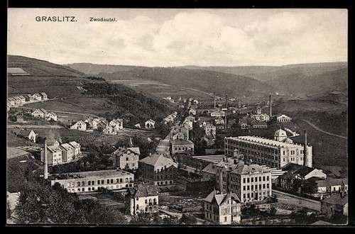 Ansichtskarte graslitz - ansichtskarte,