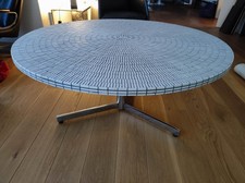 Couchtisch, Ø 111 cm, Mosaik-Marmorplättchen von Hand gefertigt, Unikat, Rothe