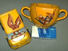 Nestle Nesquik Hase Auto Werbung Reklame Waechtersbach Becher ALT Vintage SELTEN