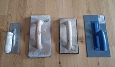 4 tlg. Set Maurer Gipser Werkzeuge Kelle Spachtel Reibebrett Maurerfreund HP 