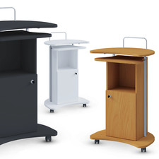 VCM® Stehpult „Komil“ höhenverstellbar · 3 Farben · Schreibpult Rednerpult Rolle