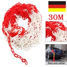 WARNKETTE KUNSTSTOFFKETTE SPERRKETTE ABSPERRUNG ABSPERRKETTE PARKPLATZSPERRE 30M