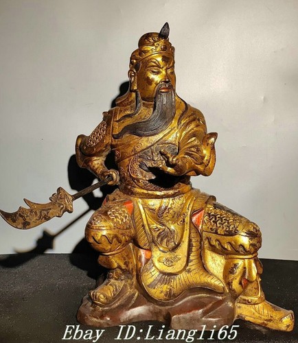 Old chinese bronze gilt - old,