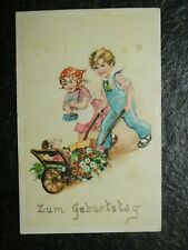 Alte AK , Kinder mit Schubkarre , M. Hülssen , (G637)
