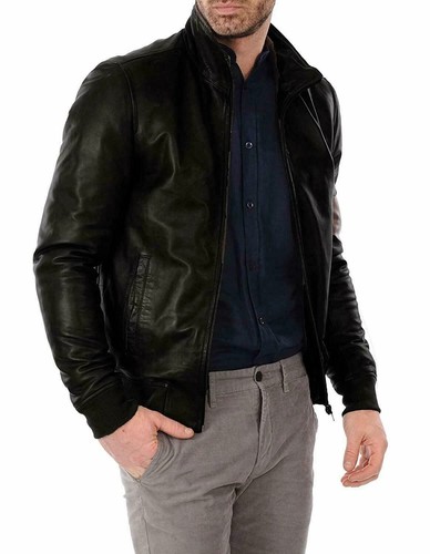 Schwarze herren bomberjacke - schwarze,
