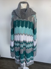 Woll Damen Strick Kleid Long