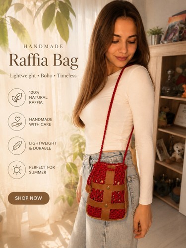 Handmade raffia genuine - raffia,