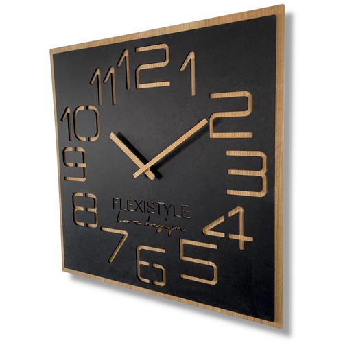 Wanduhr groß holzoptik holz - ,