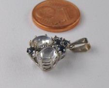 Weißgold Mondstein Saphir