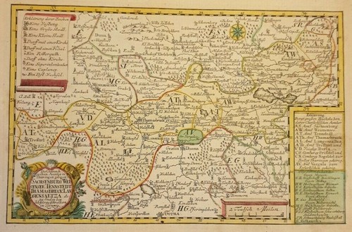 Sachsen thüringen karte map - ,