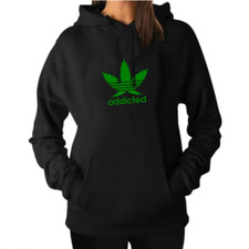 Addicted Cannabis Leaf Damen