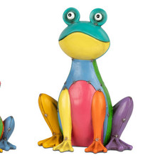 Dekofigur Frosch METALLOPTIK