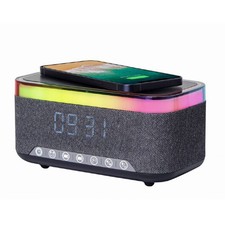 Tragbarer Bluetooth Lautsprecher Soundbox Soundstation Musikbox Radio USB Wecker