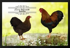 Fußmatte Hühner Zwerg Wyandotte goldhalsig F1262