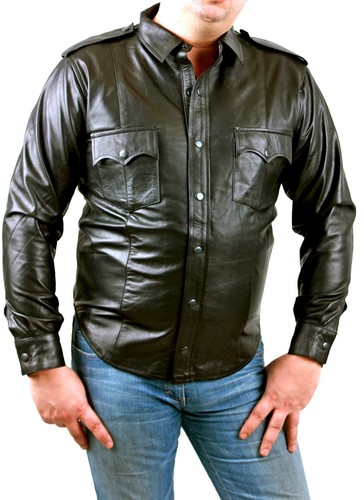 Echt leder hemd weiches - hemd,