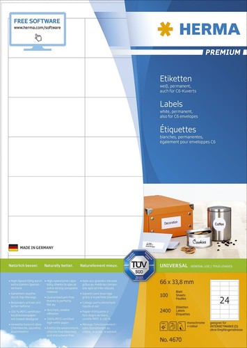 Herma 4670 - , etiketten