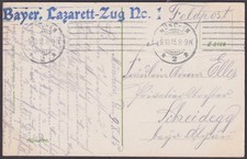 Feldpost Bayer. Lazarettzug